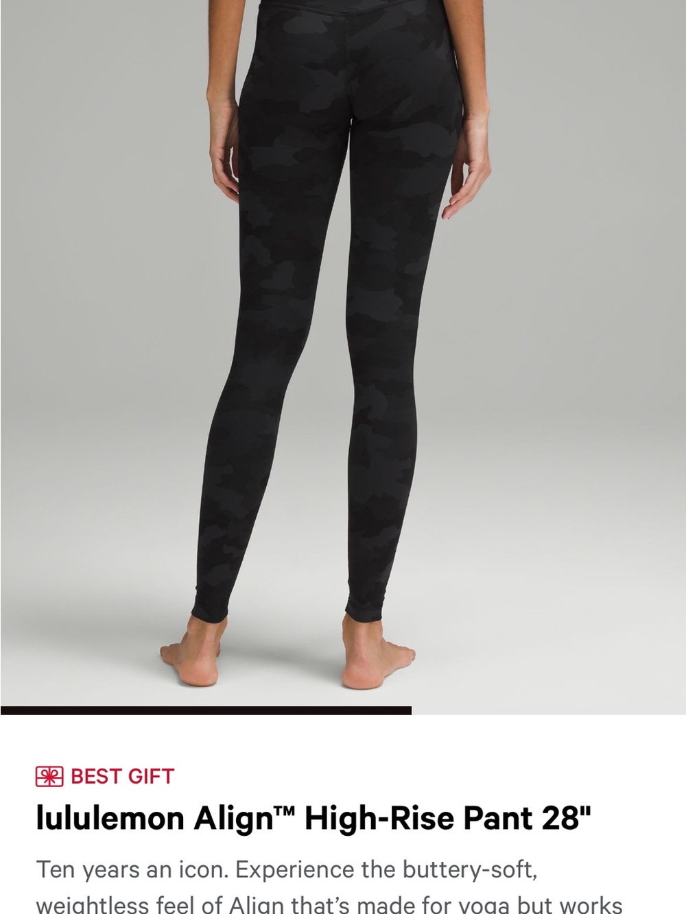 Lululemon black camo align leggings